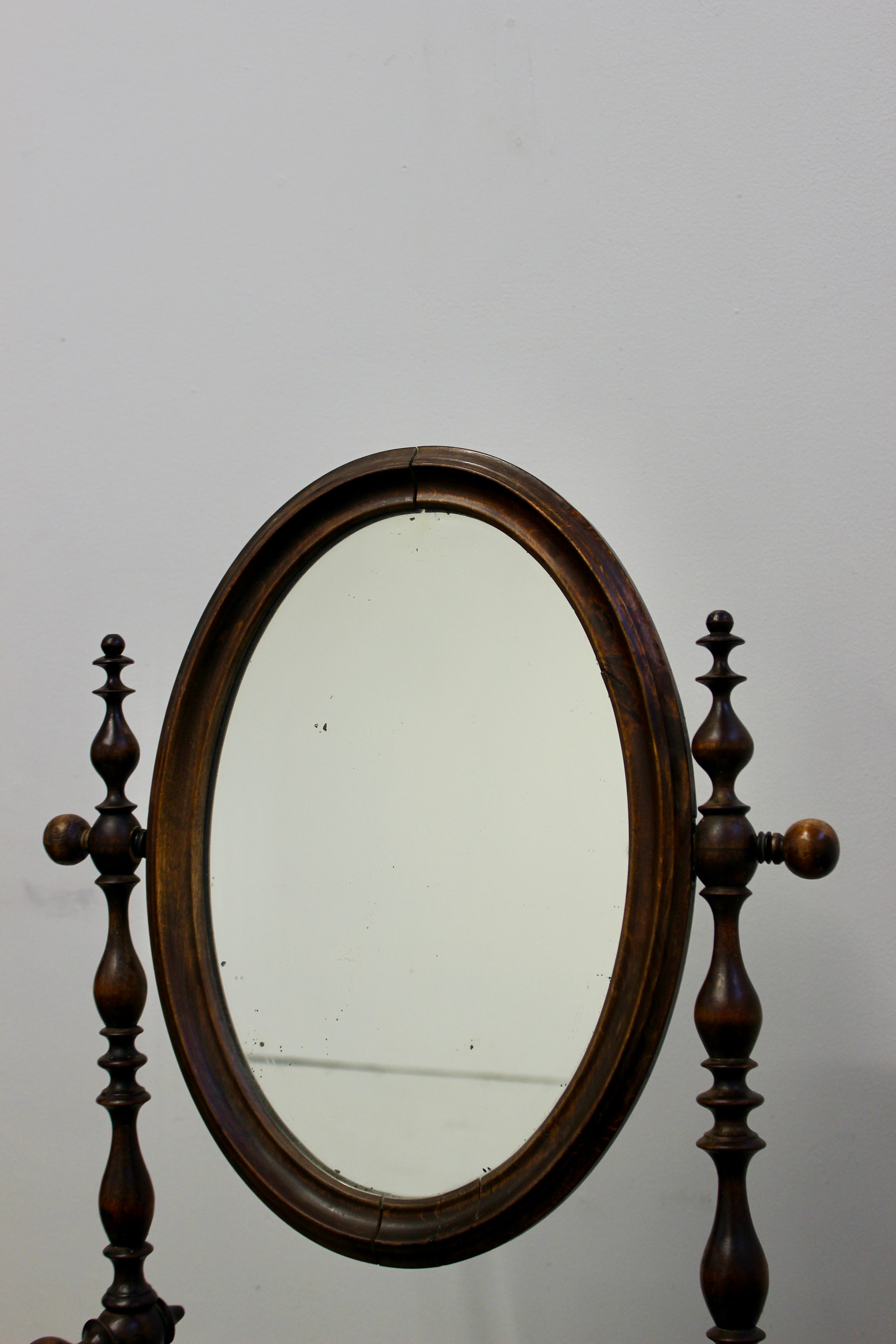 Antique Victorian Walnut Shaving Stand