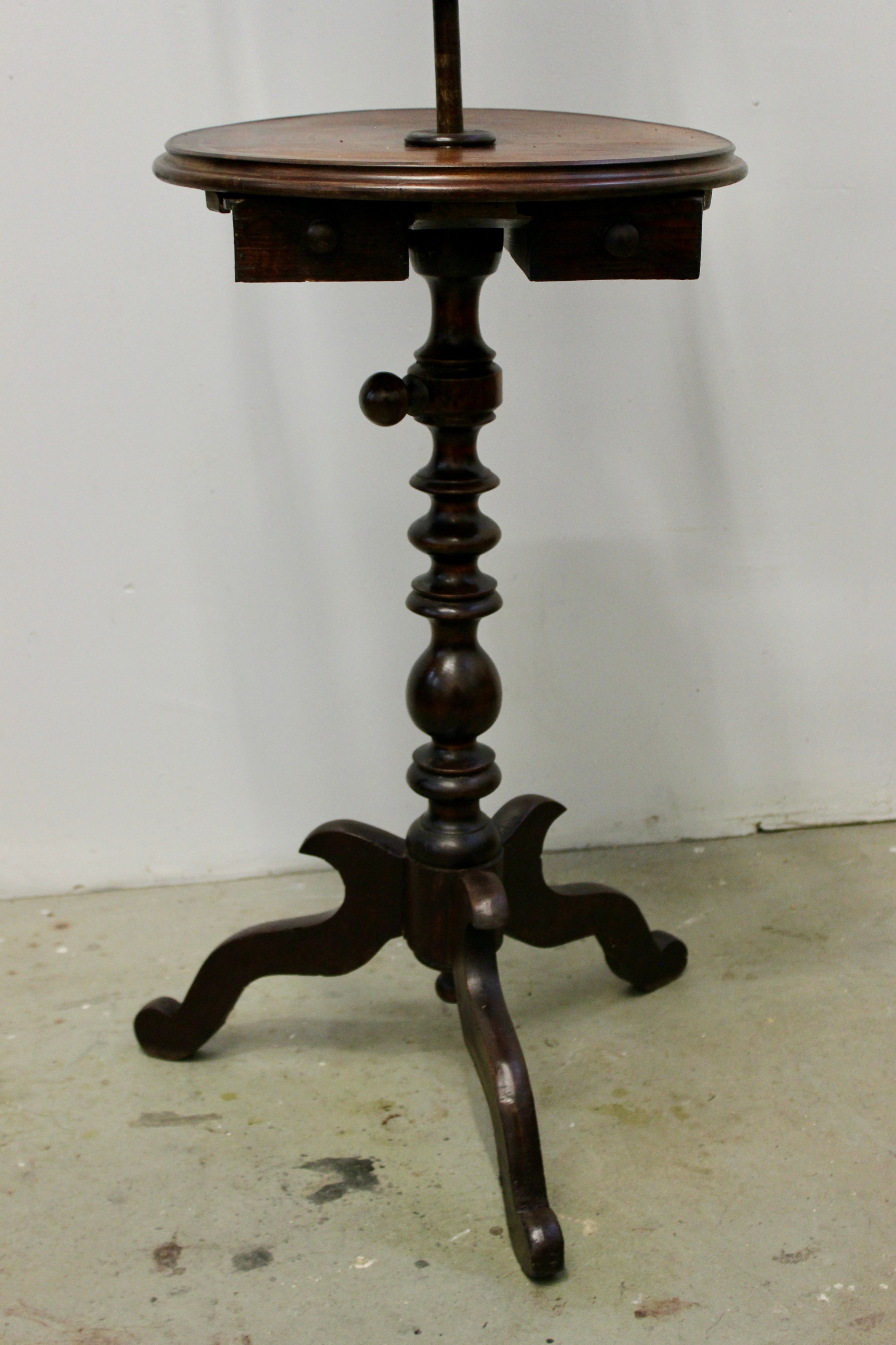 Antique Victorian Walnut Shaving Stand