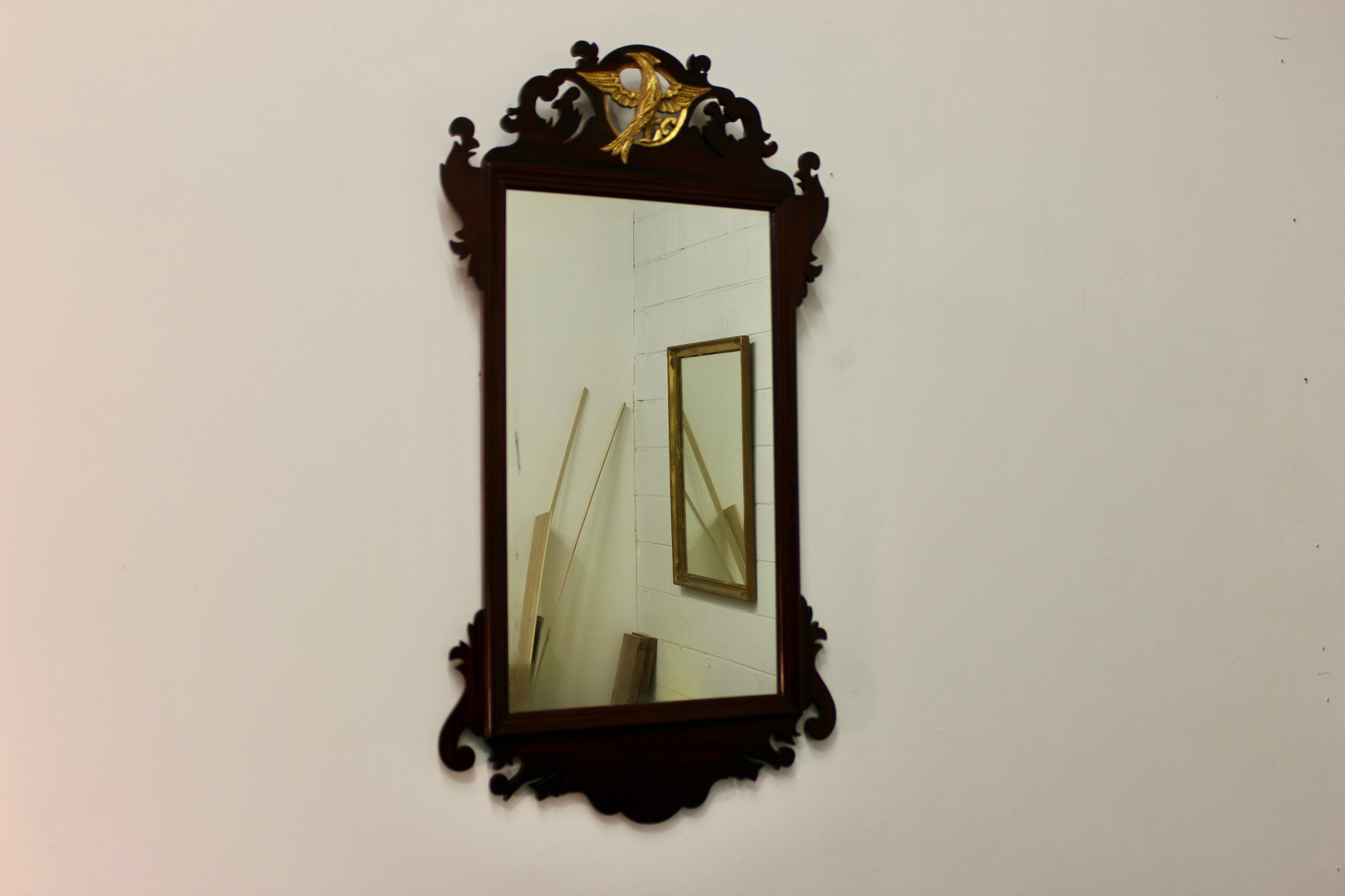 Empire Eagle Crest Mahogany Mirror