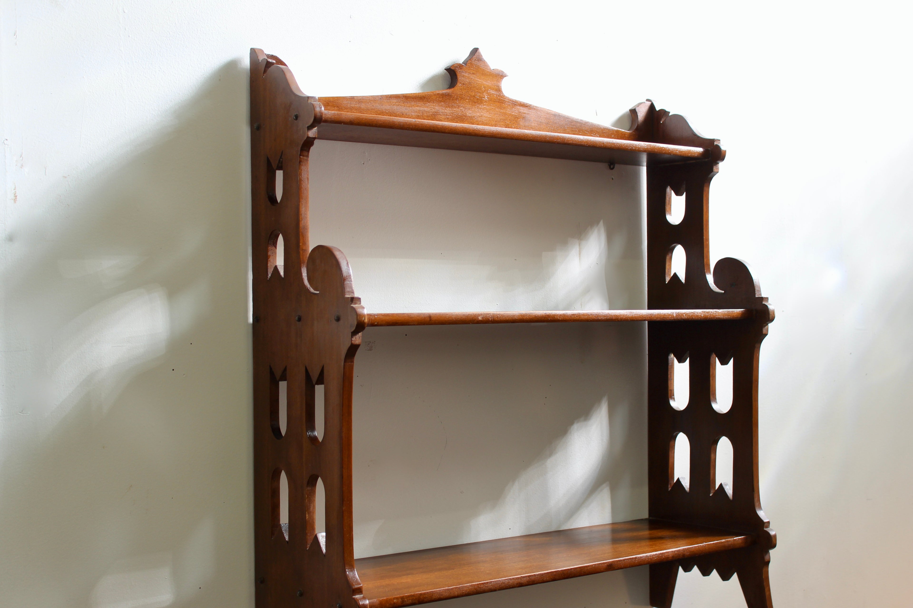 Arts & Crafts Style Oak Hanging Shelf