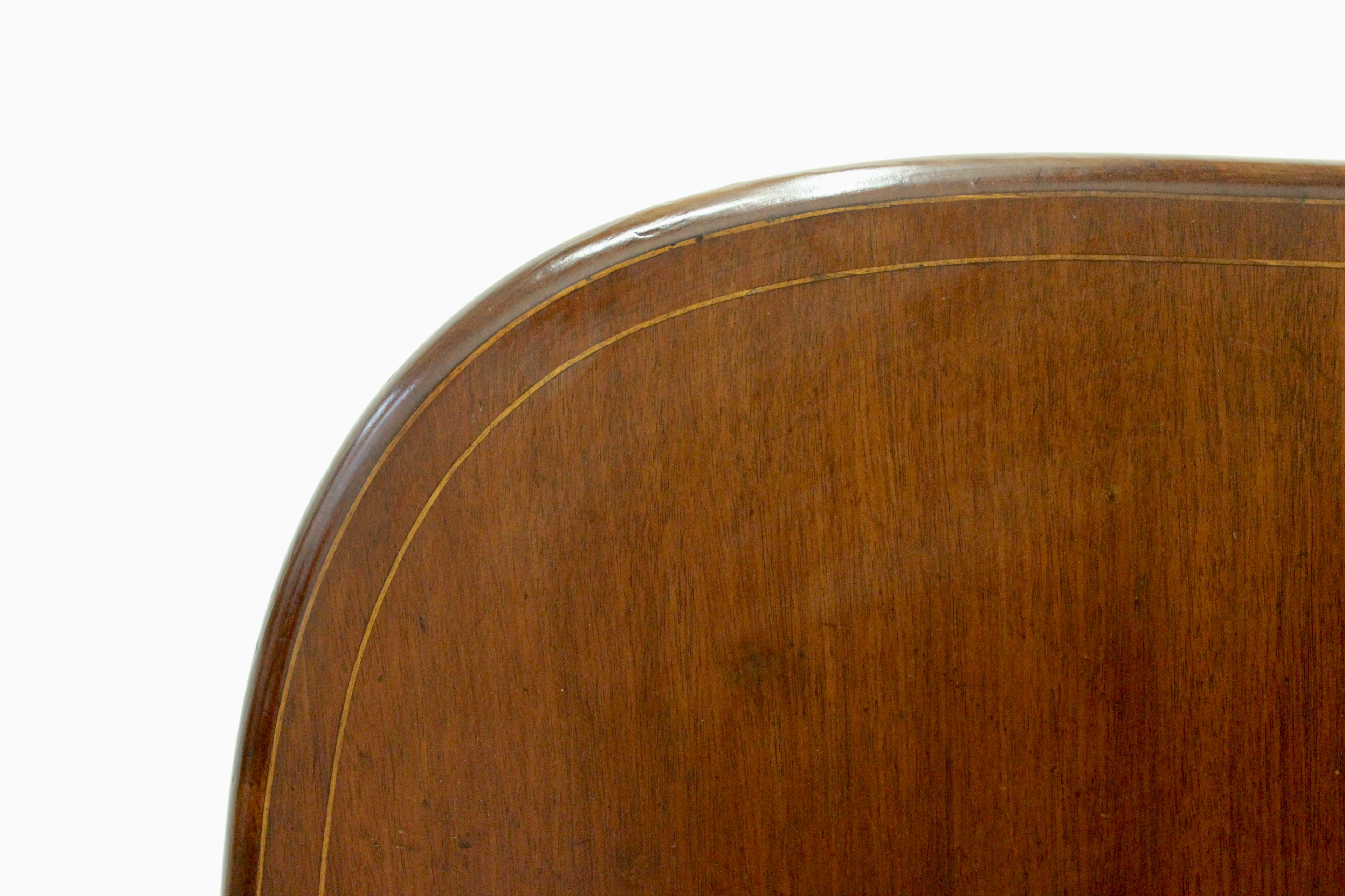 George III Style Inlaid Mahogany Tilt Top Dining Table