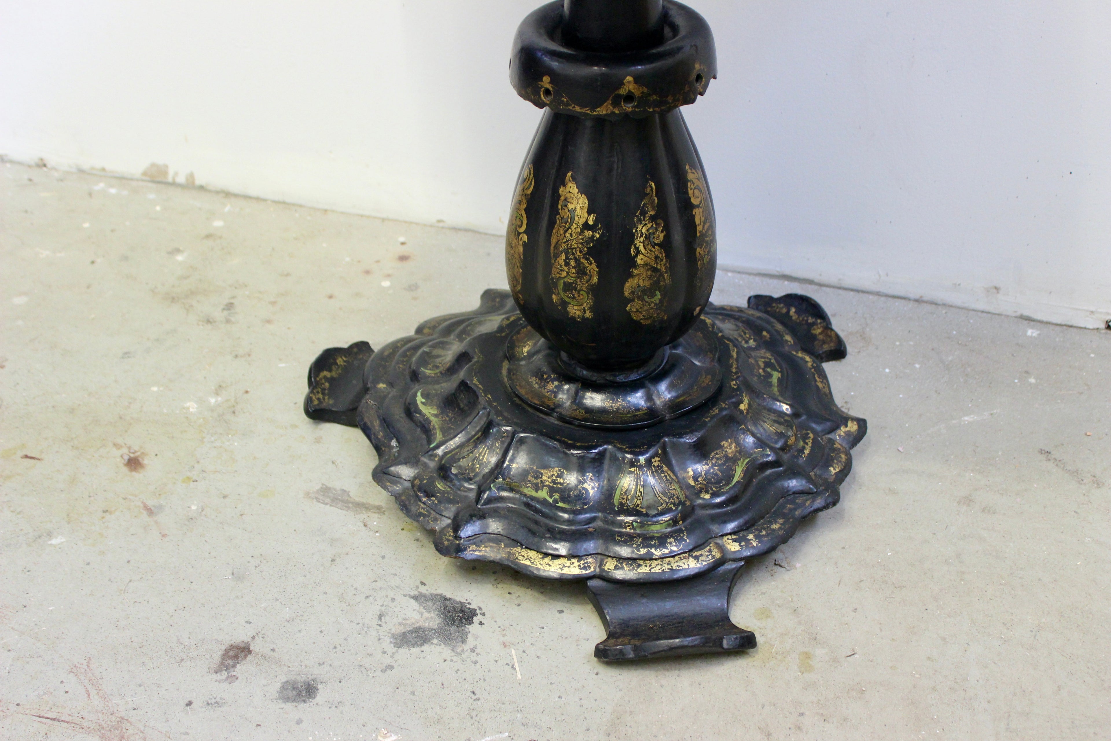 Victorian Paper-Mache Mother-of-Pearl Inlaid Tilt-Top Table