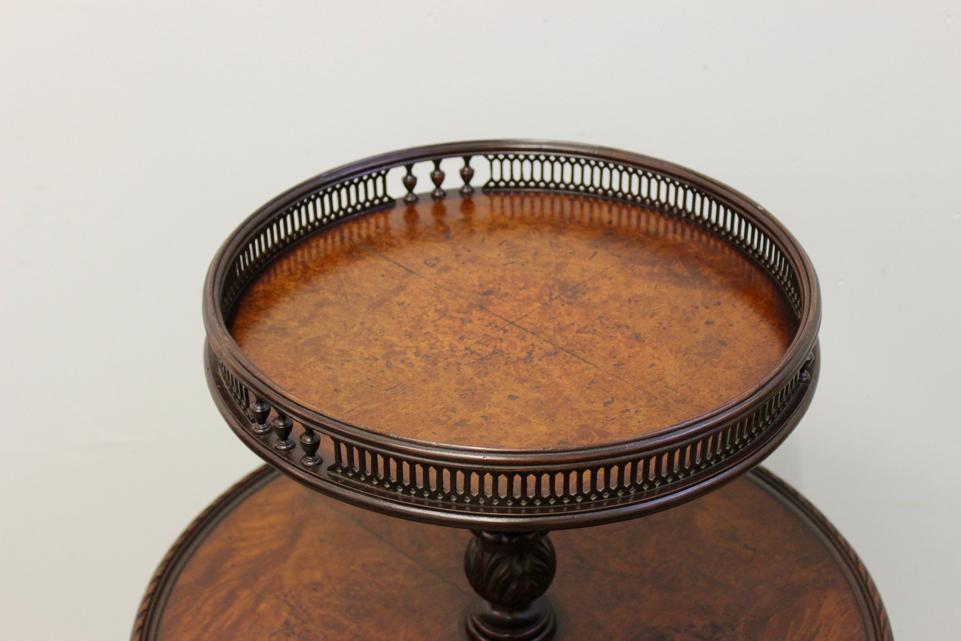 Mahogany Two-Tier Dumbwaiter by Vanleigh Furniture