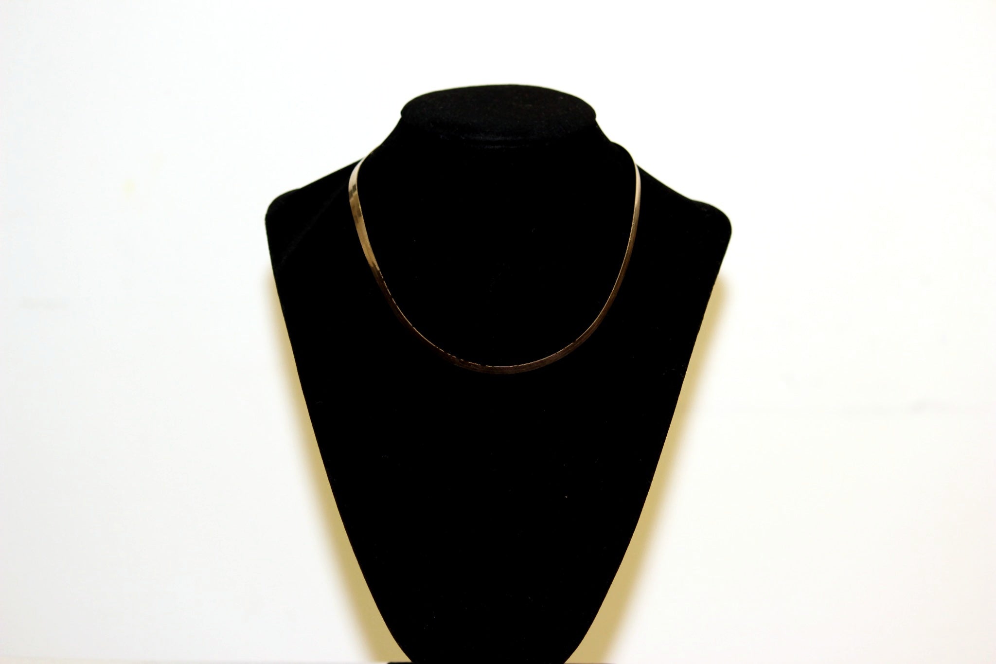 10K Yellow Gold Flat Herringbone Chain Necklace
