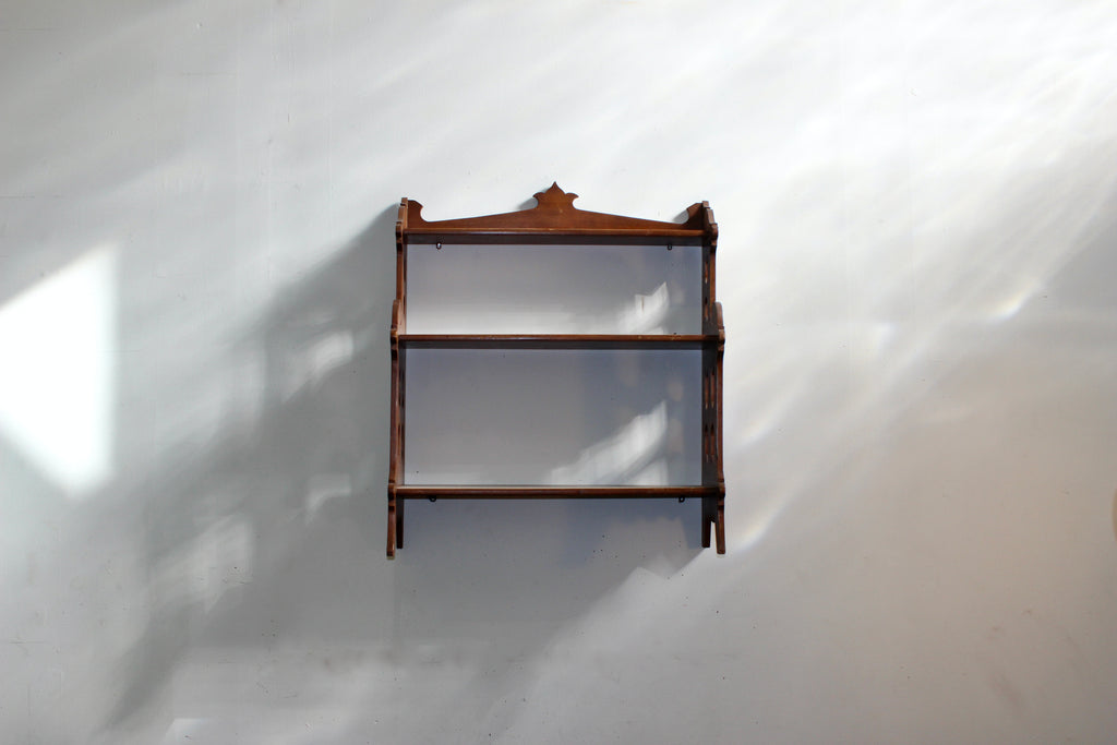 Arts & Crafts Style Oak Hanging Shelf