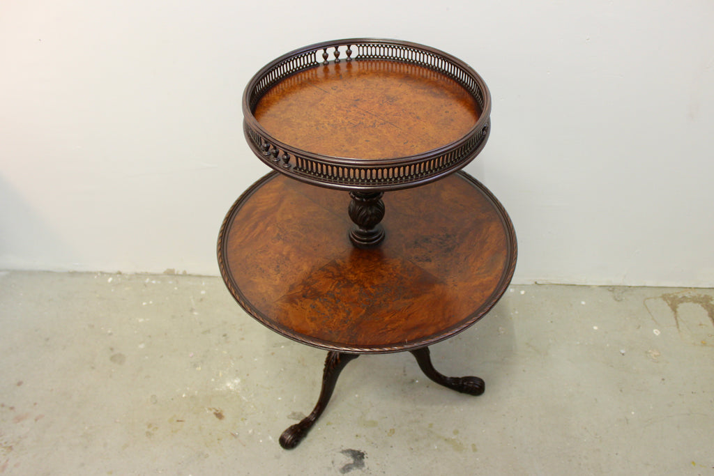 Mahogany Two-Tier Dumbwaiter by Vanleigh Furniture
