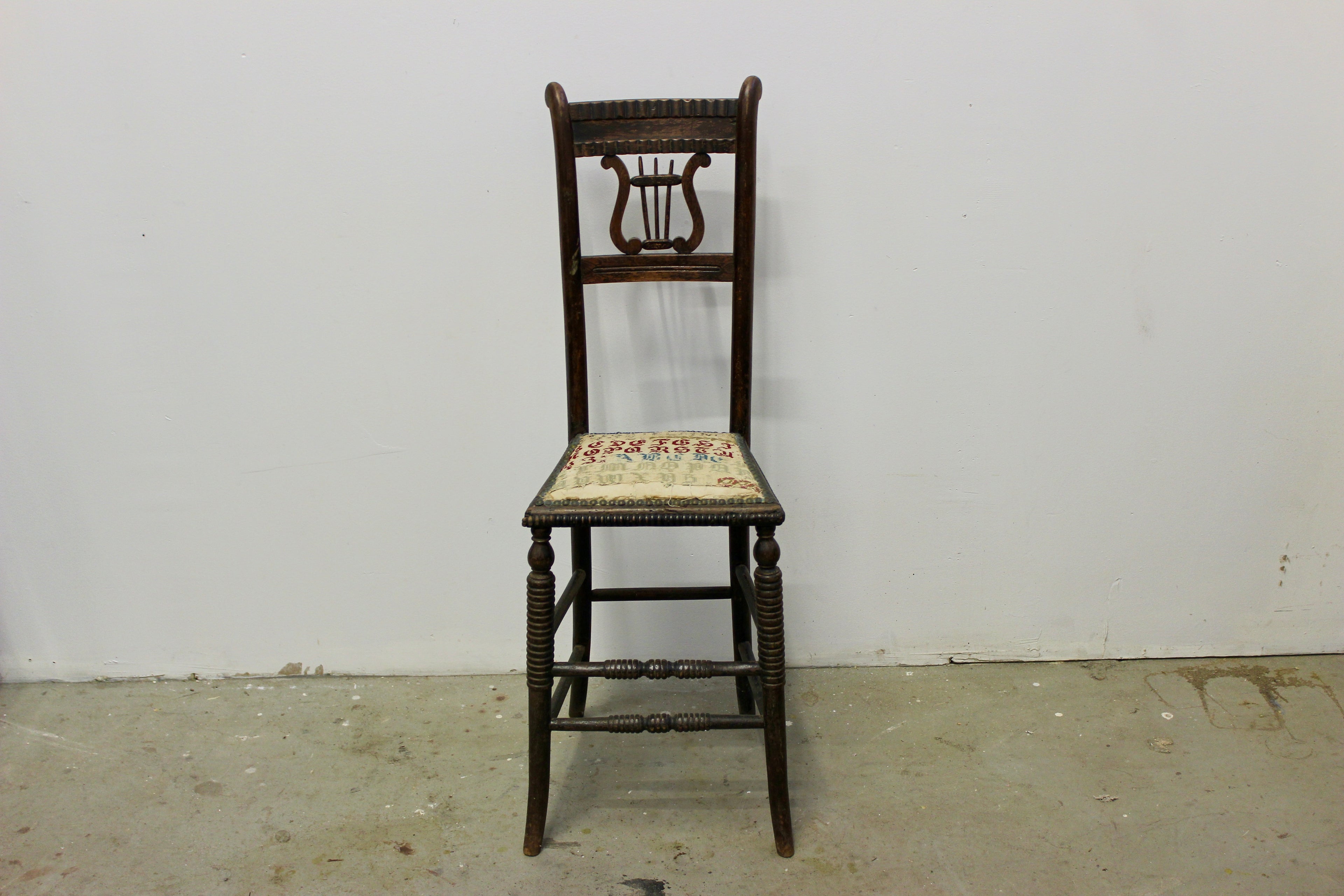 Antique Victorian Walnut Petite Music Chairs