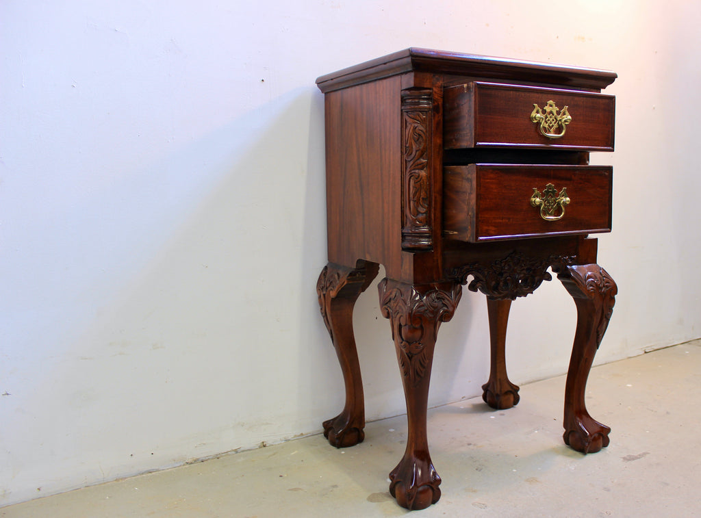 Mahogany Chippendale Style Clawfoot Side Table