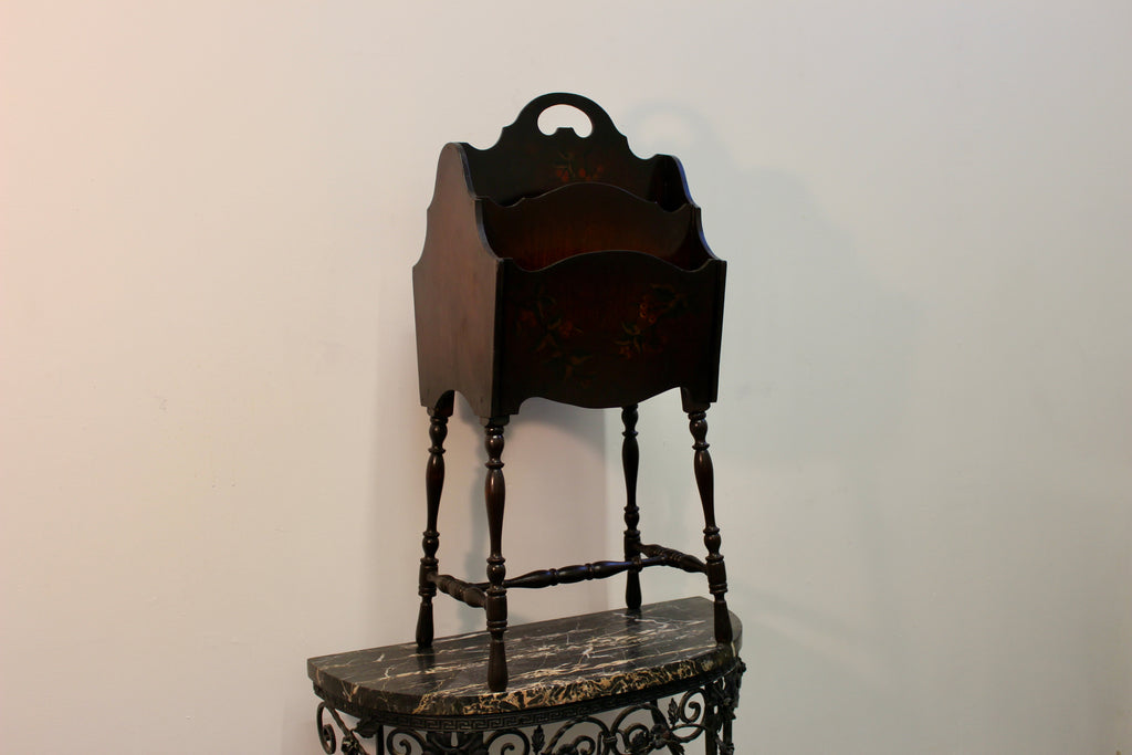 Mahogany Handpainted Magazine Stand