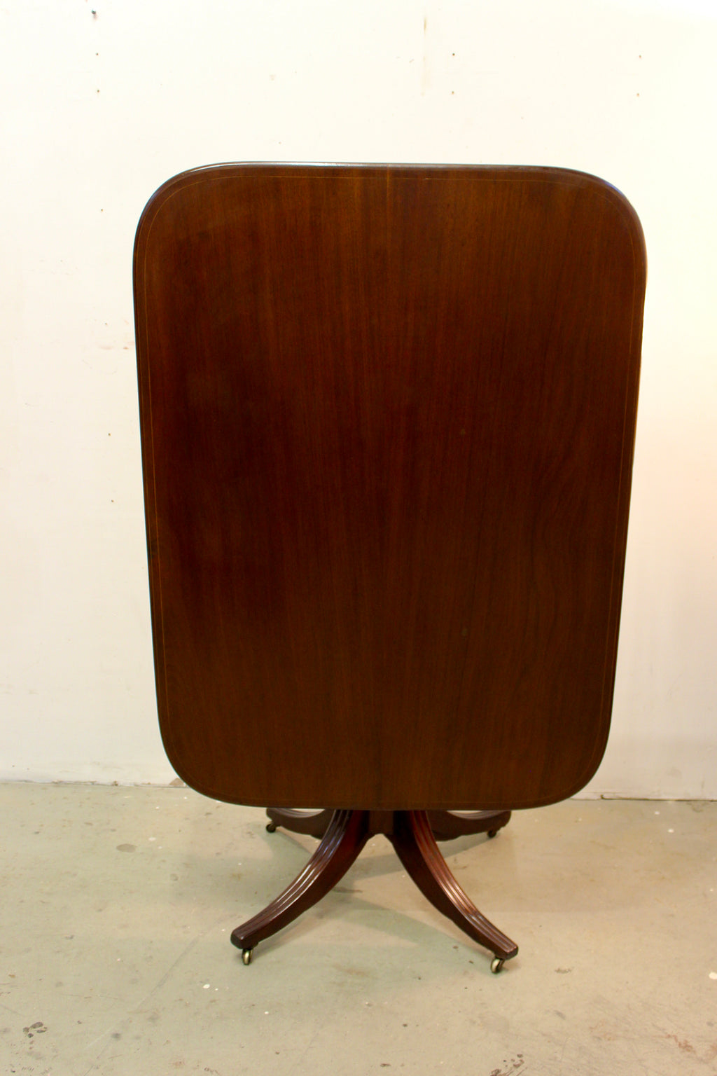 George III Style Inlaid Mahogany Tilt Top Dining Table