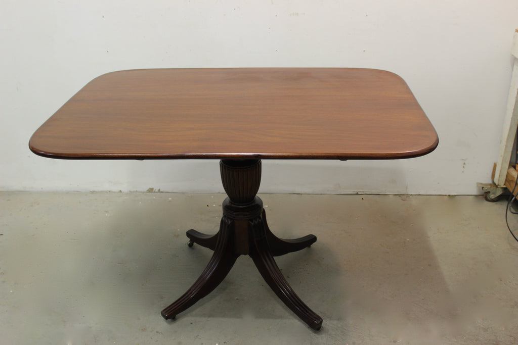 George III Style Inlaid Mahogany Tilt Top Dining Table