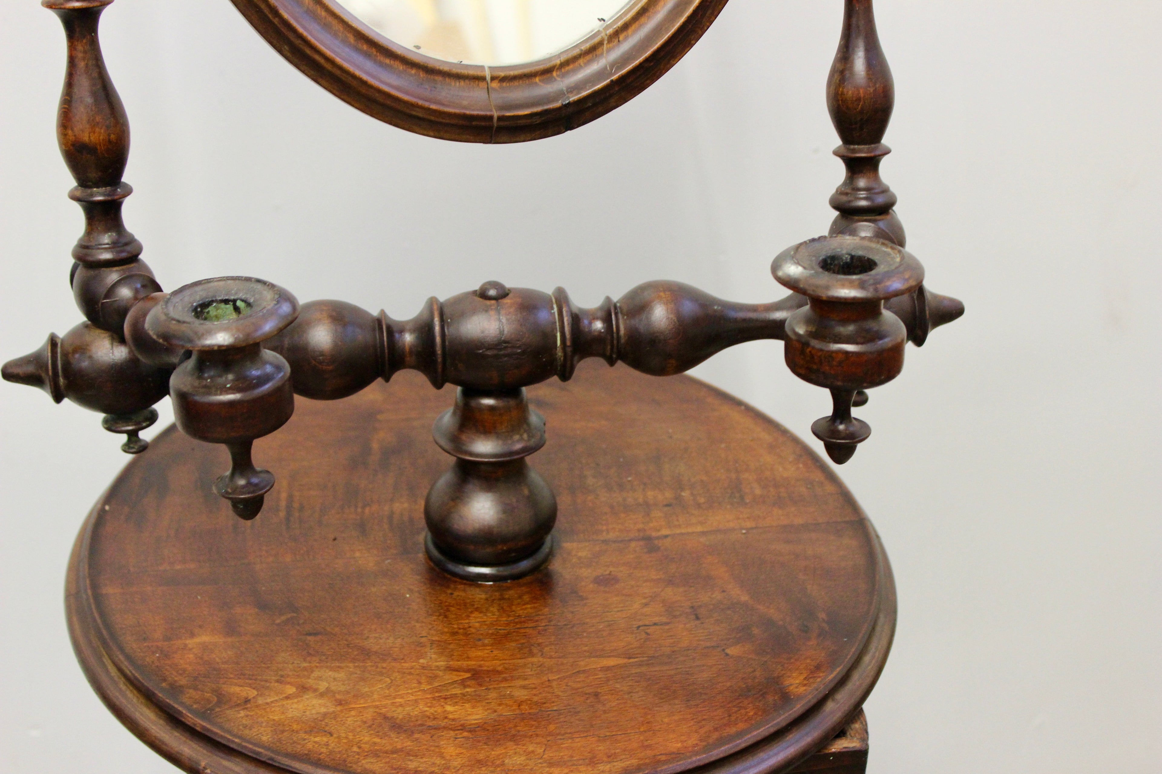 Antique Victorian Walnut Shaving Stand