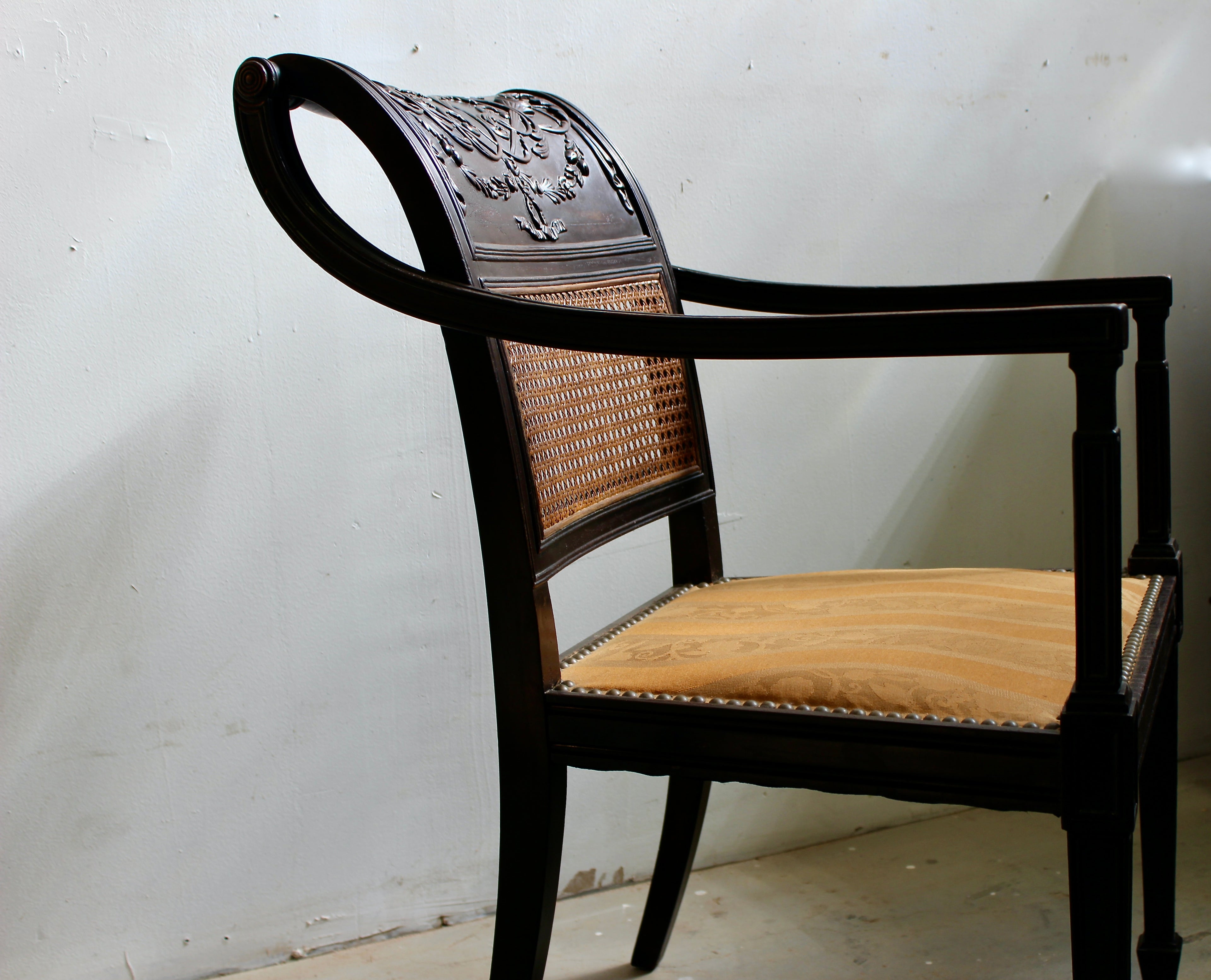 Regency Style Carved Armchair