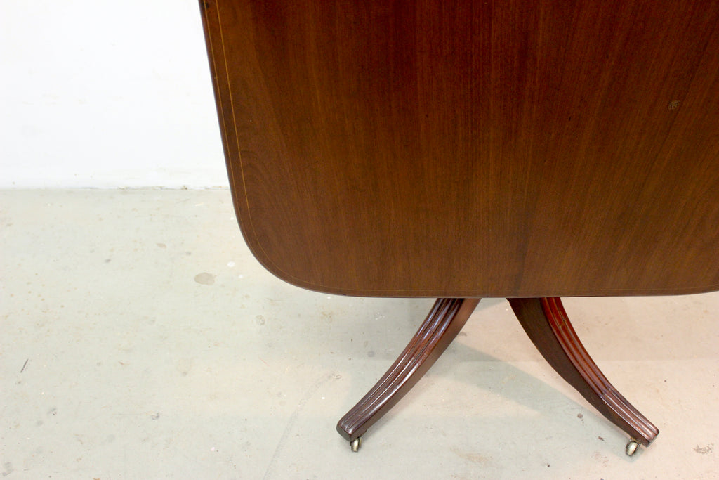 George III Style Inlaid Mahogany Tilt Top Dining Table