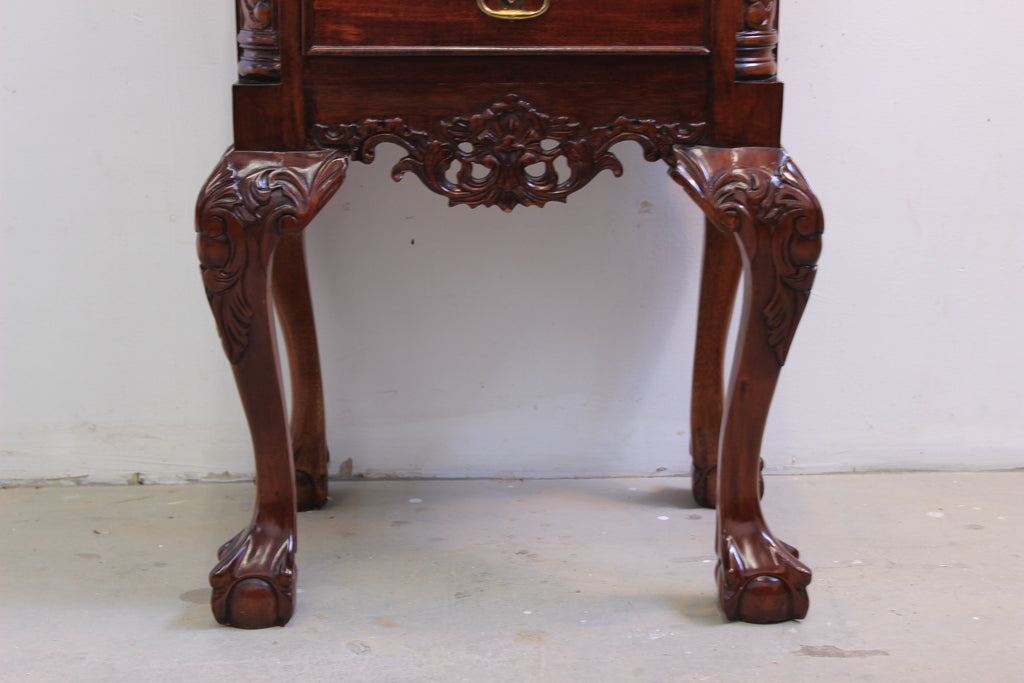 Mahogany Chippendale Style Clawfoot Side Table