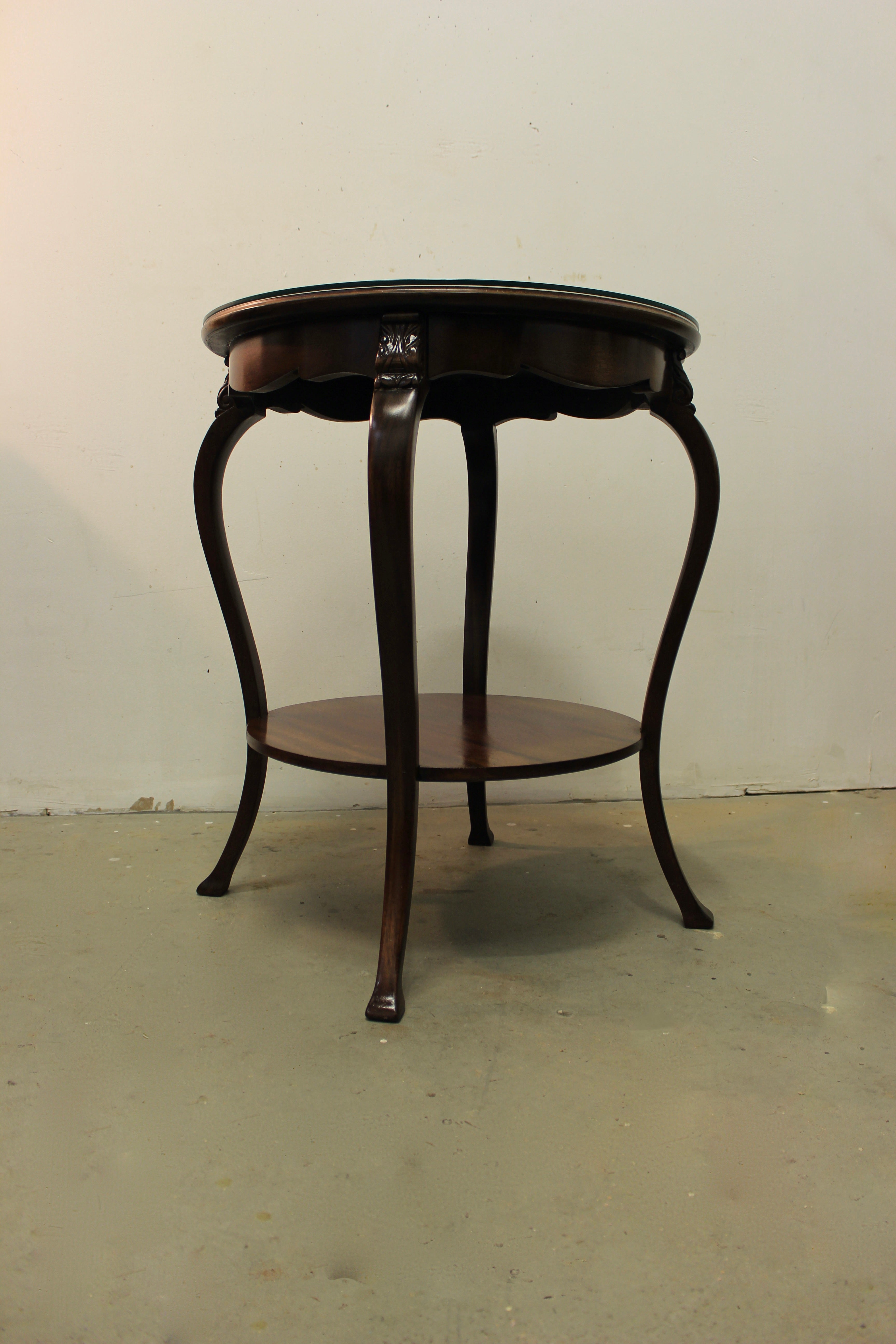 English Chippendale Style Mother-of-Pearl Inlaid Tea Table