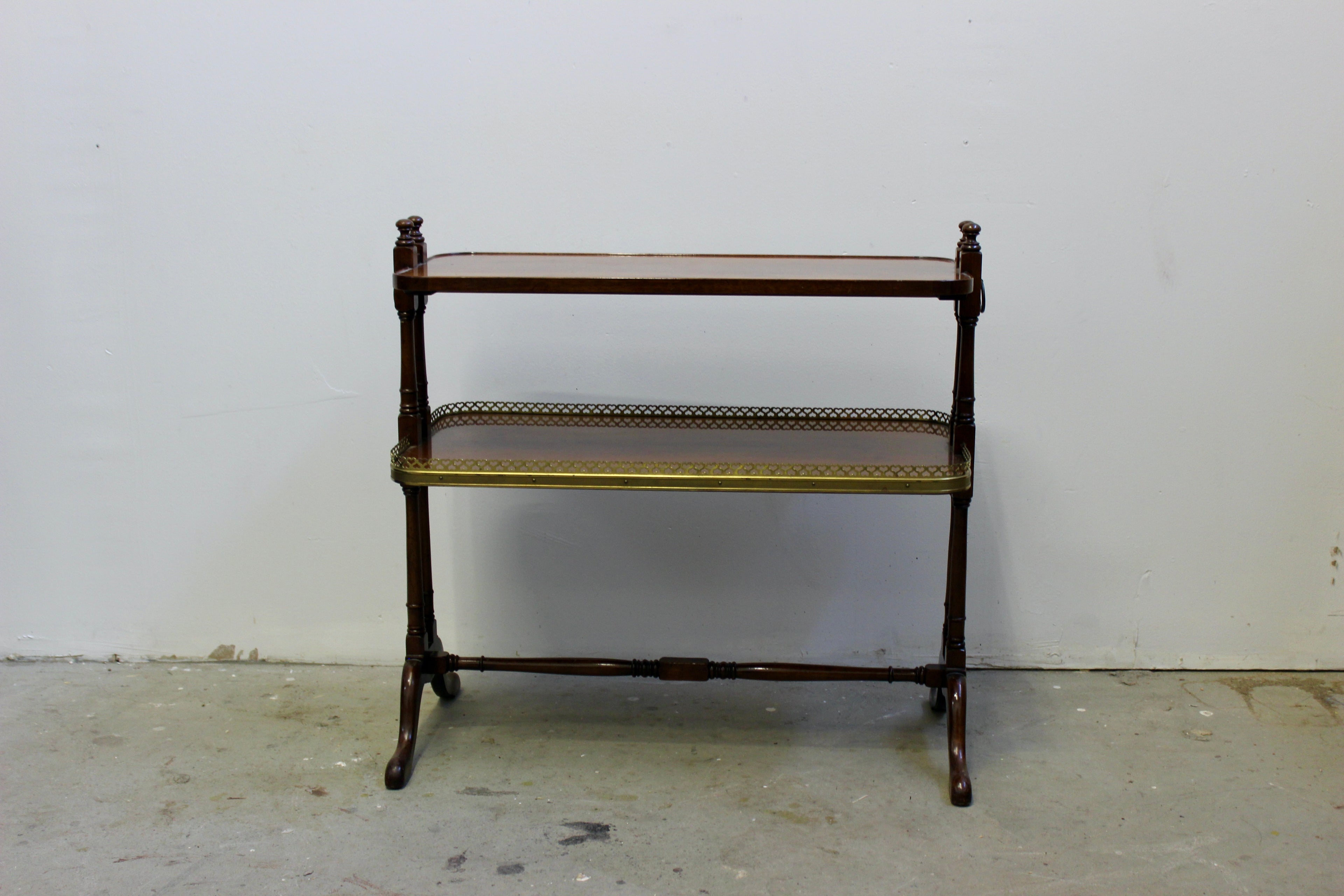 Regency Style Mahogany Two-Tier Side Table