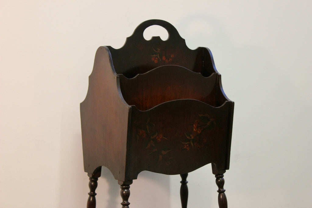 Mahogany Handpainted Magazine Stand