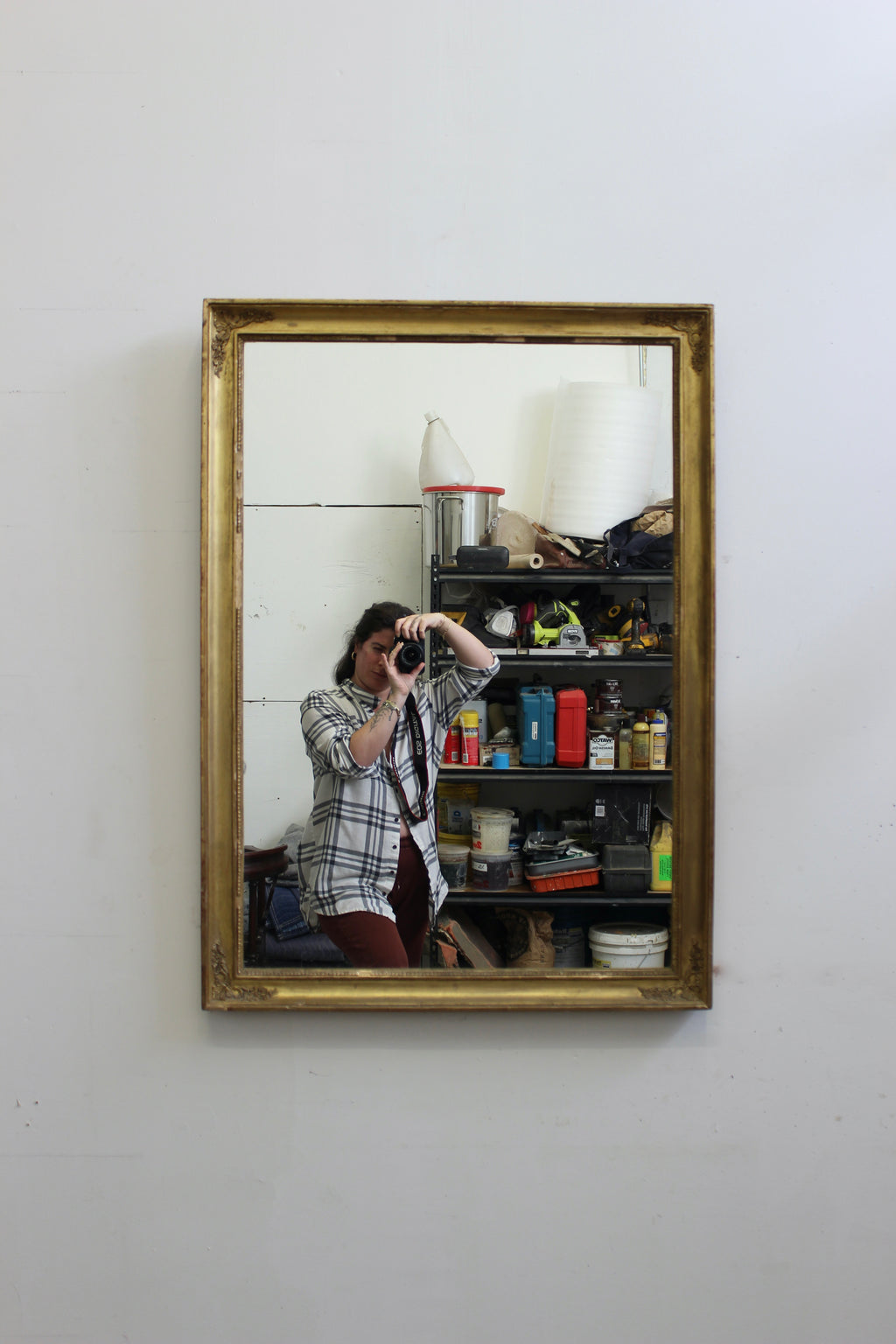 Vintage Gilt Frame Rectangular Mirror