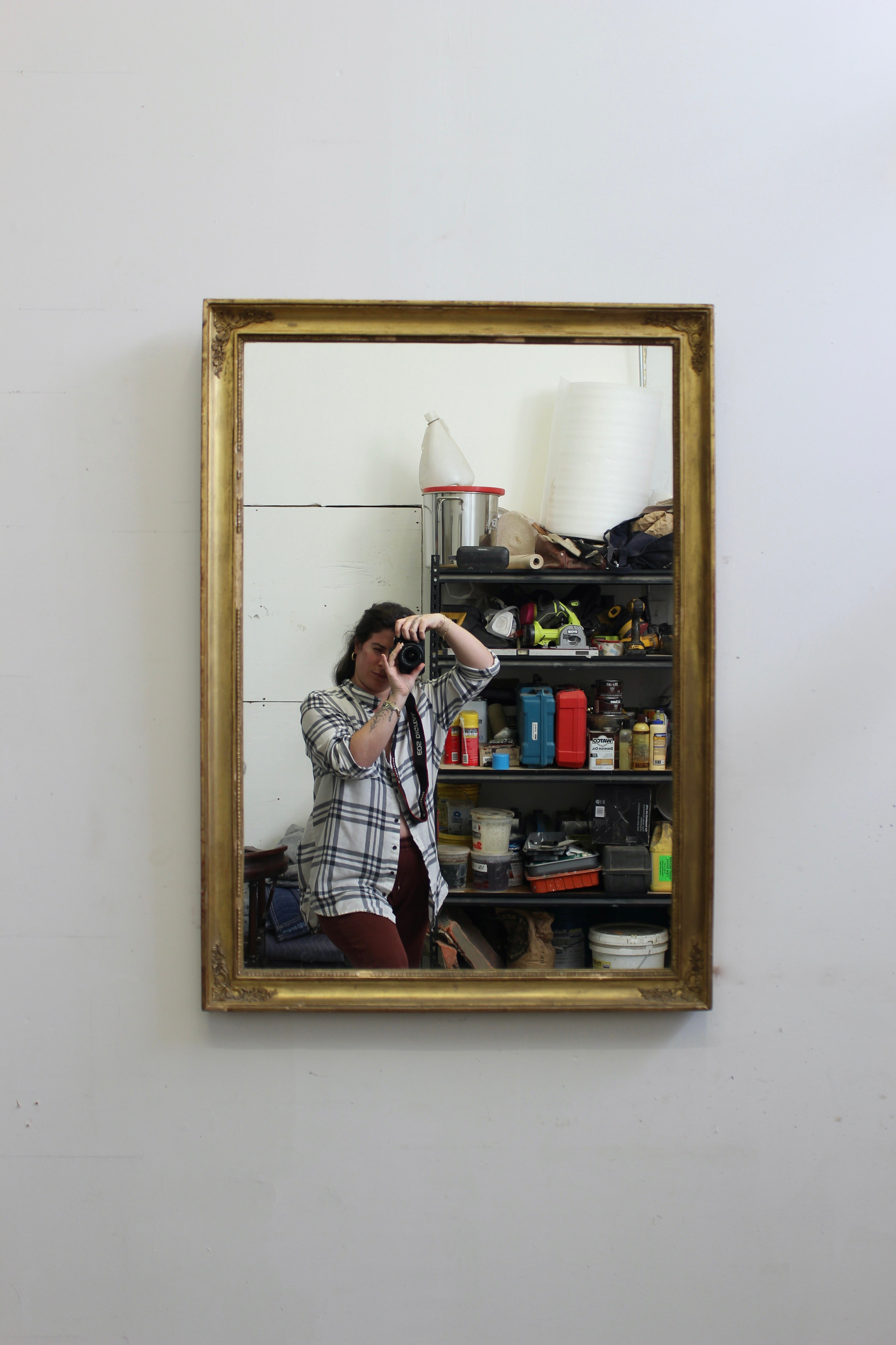 Vintage Gilt Frame Rectangular Mirror