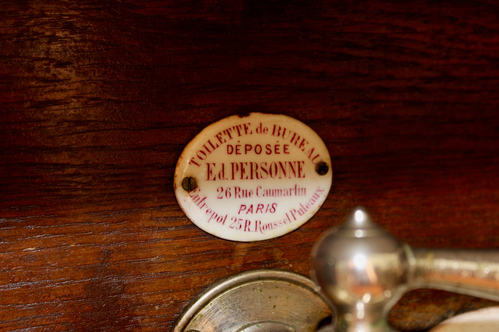 French Mahogany Ship Wash Stand Cabinet