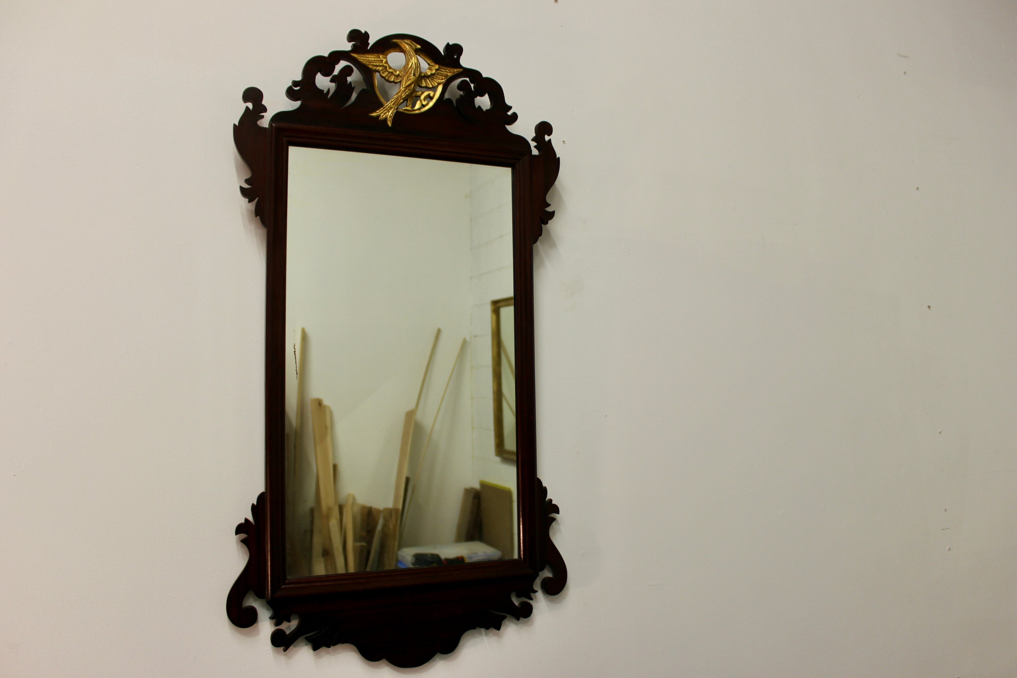 Empire Eagle Crest Mahogany Mirror