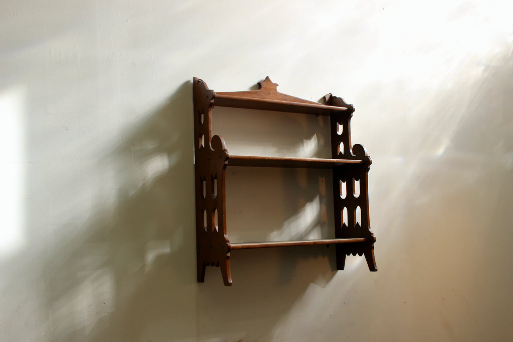 Arts & Crafts Style Oak Hanging Shelf