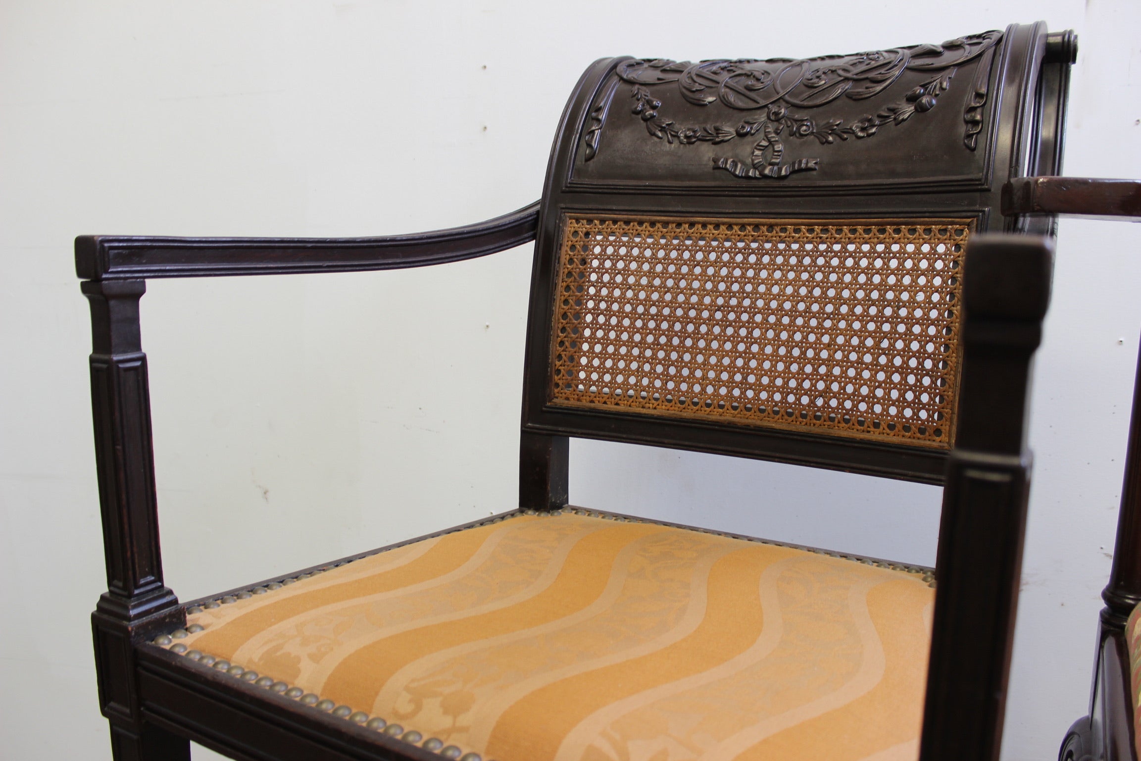 Regency Style Carved Armchair