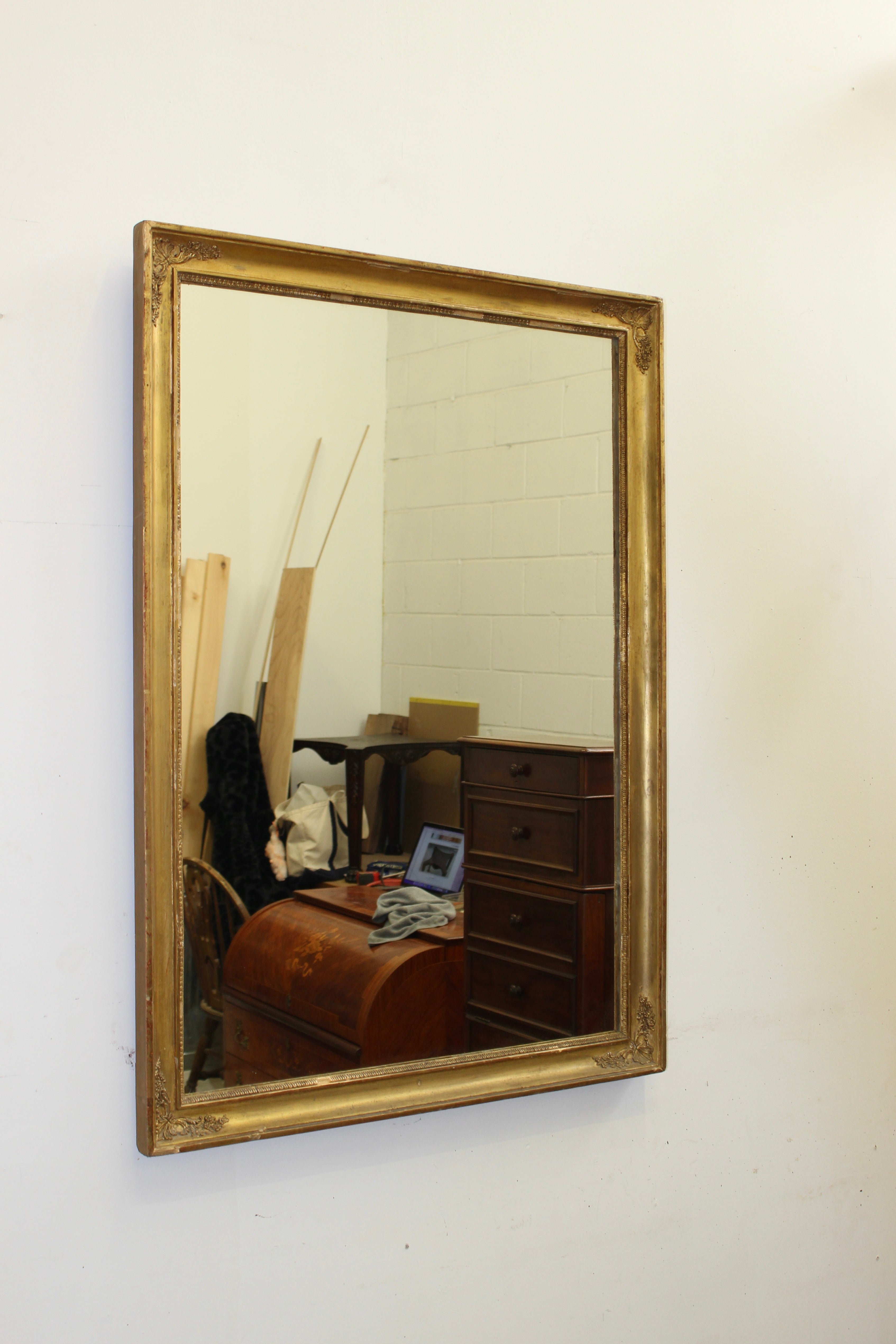 Vintage Gilt Frame Rectangular Mirror