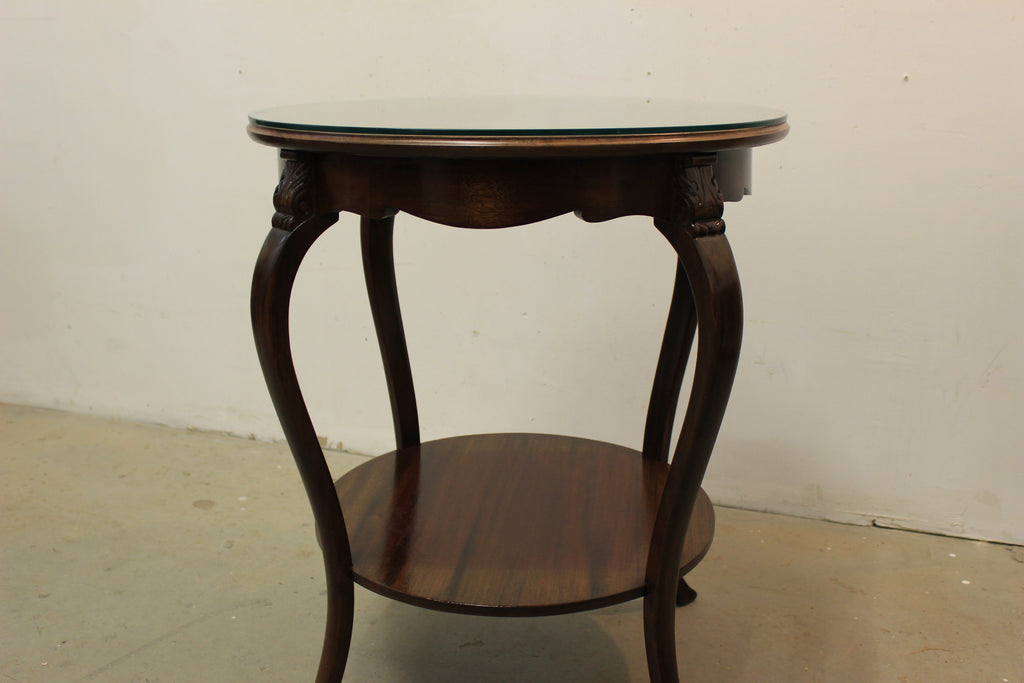 English Chippendale Style Mother-of-Pearl Inlaid Tea Table