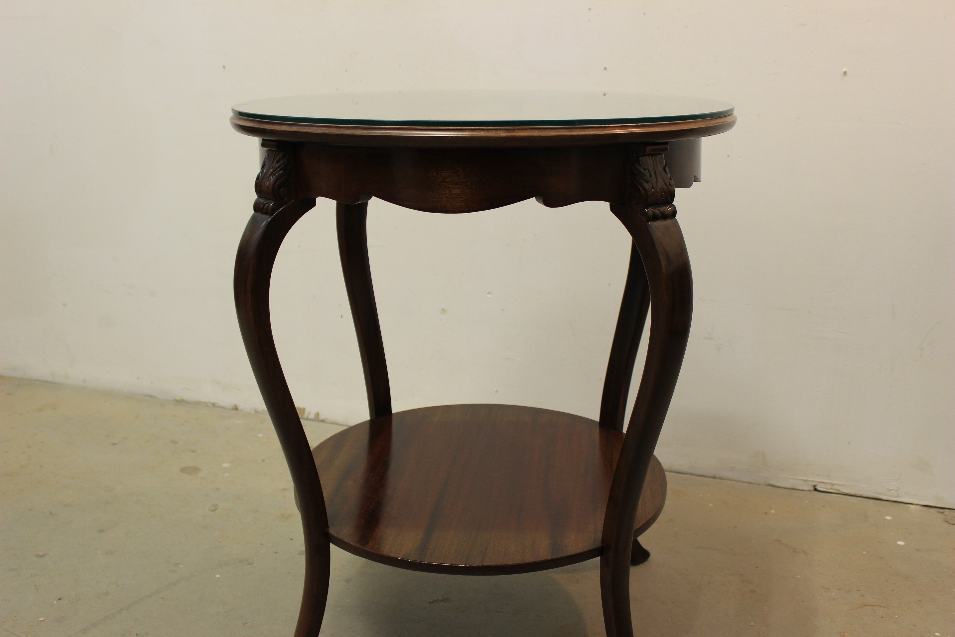 English Chippendale Style Mother-of-Pearl Inlaid Tea Table