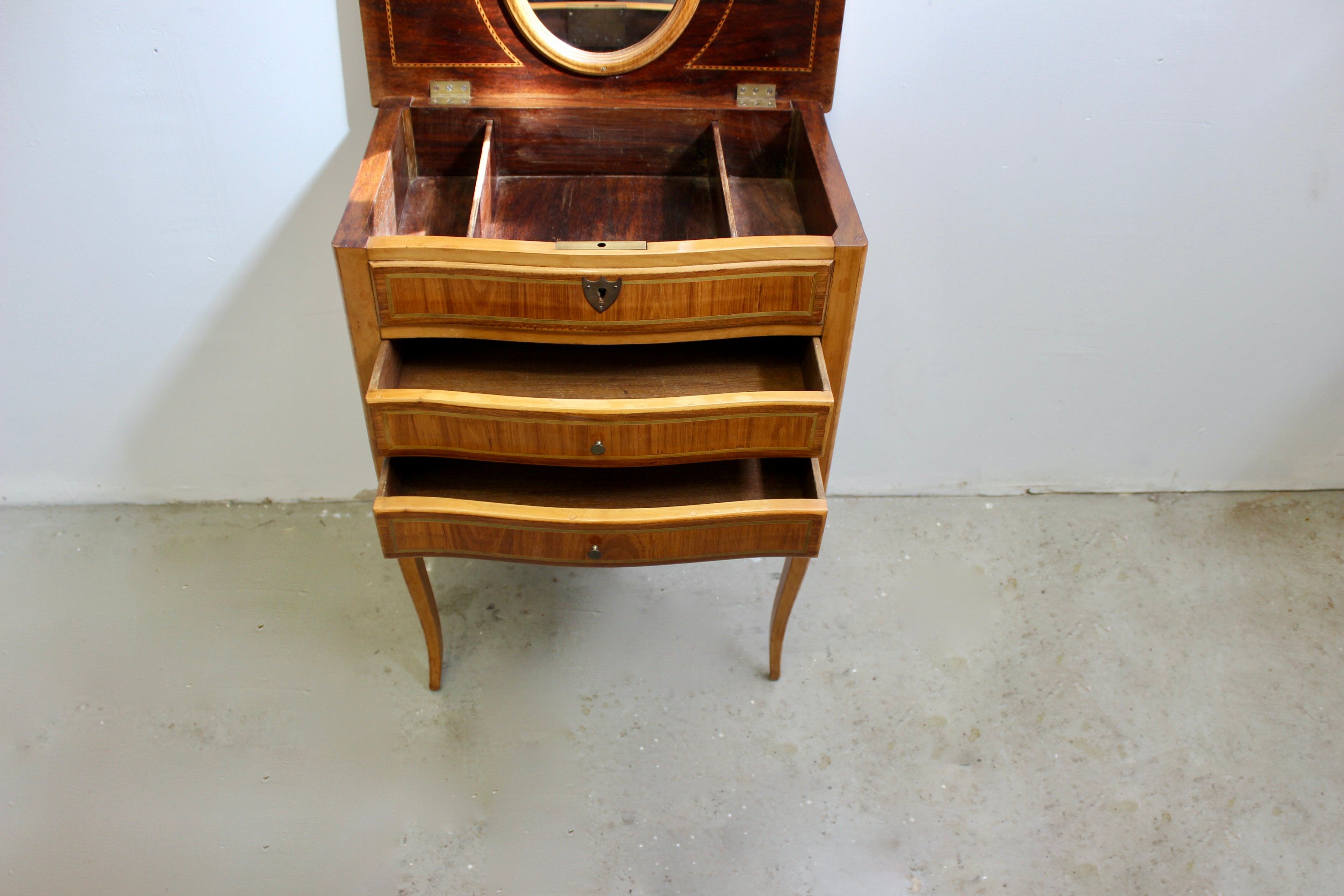 Victorian Style Satinwood Dressing Table