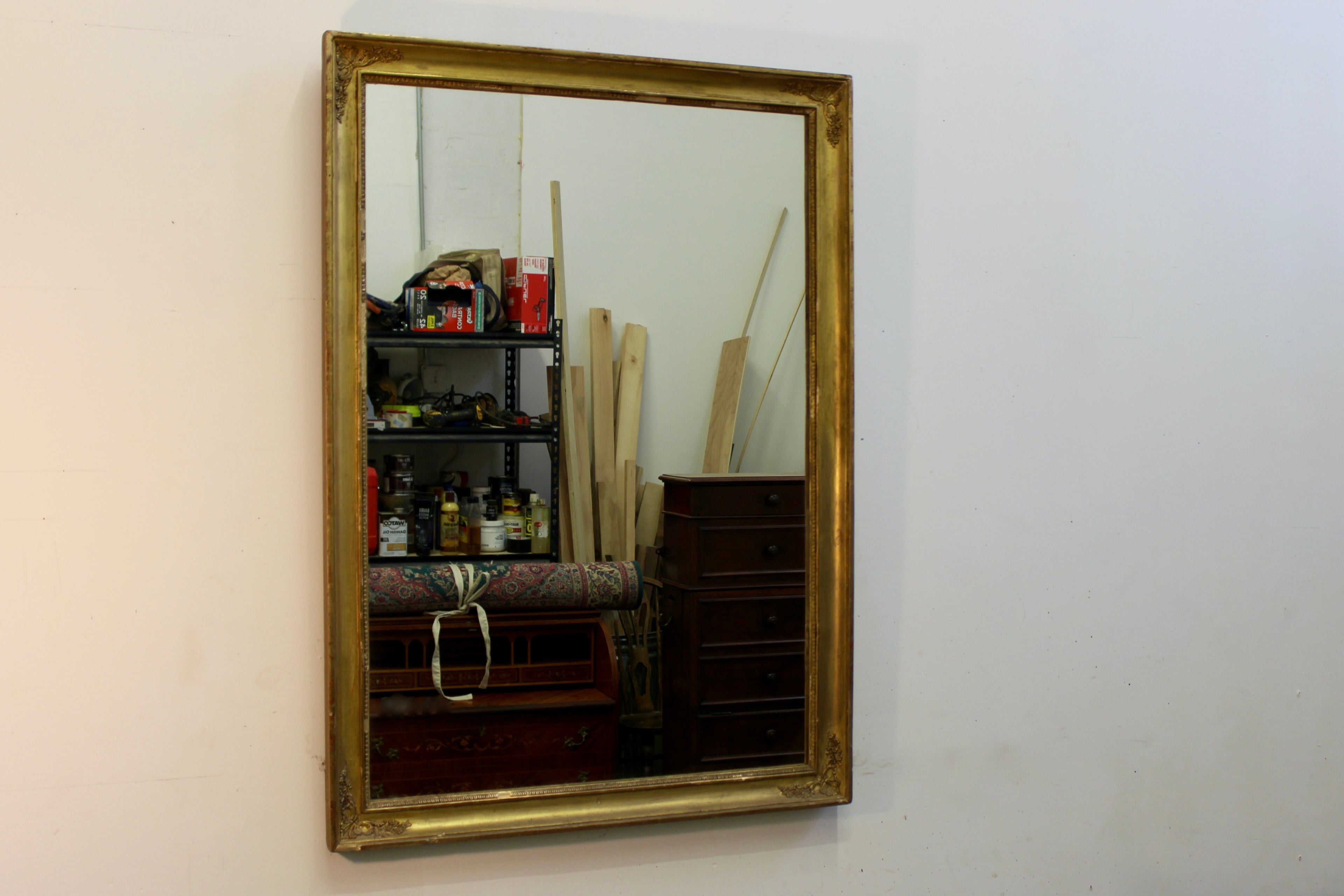 Vintage Gilt Frame Rectangular Mirror