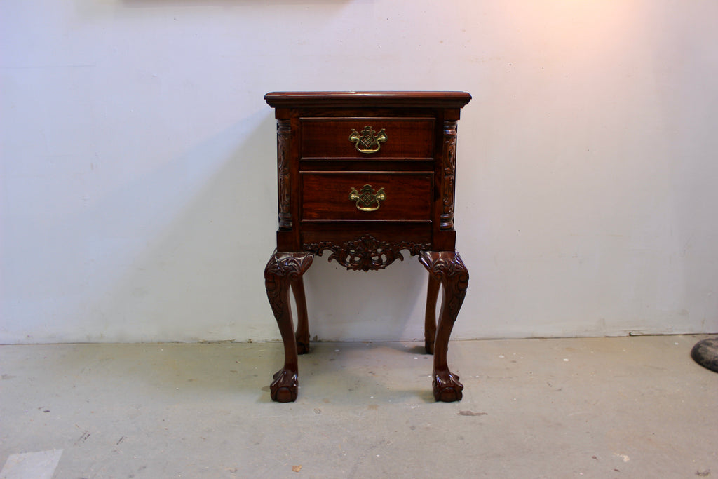 Mahogany Chippendale Style Clawfoot Side Table