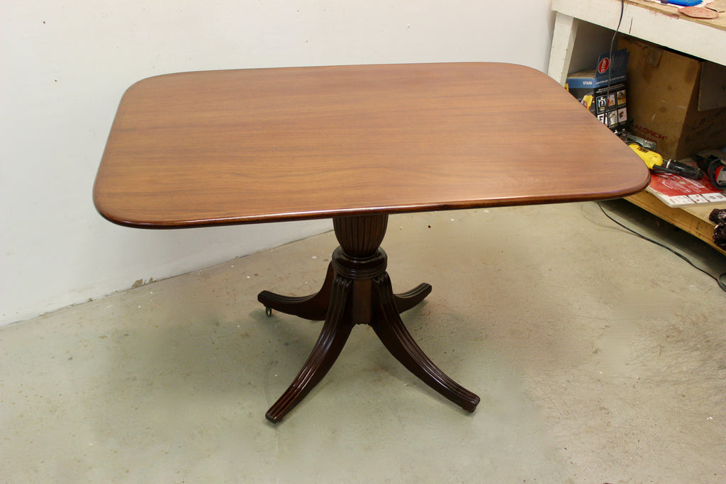 George III Style Inlaid Mahogany Tilt Top Dining Table