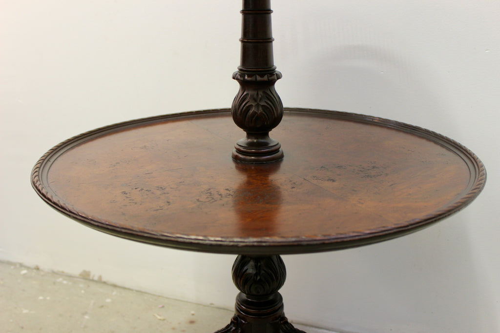Mahogany Two-Tier Dumbwaiter by Vanleigh Furniture