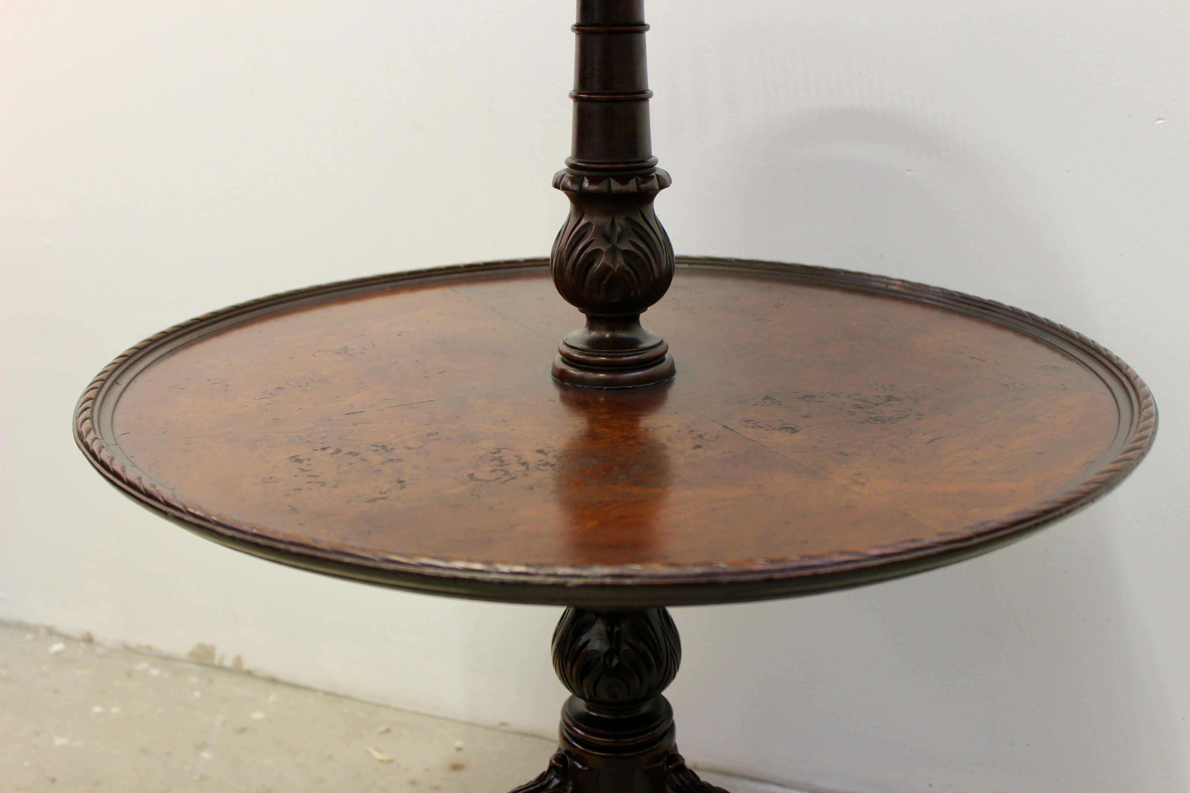 Mahogany Two-Tier Dumbwaiter by Vanleigh Furniture