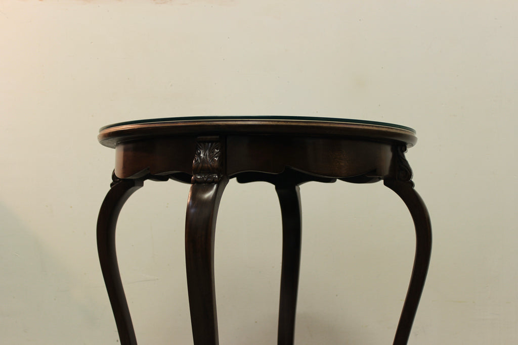 English Chippendale Style Mother-of-Pearl Inlaid Tea Table