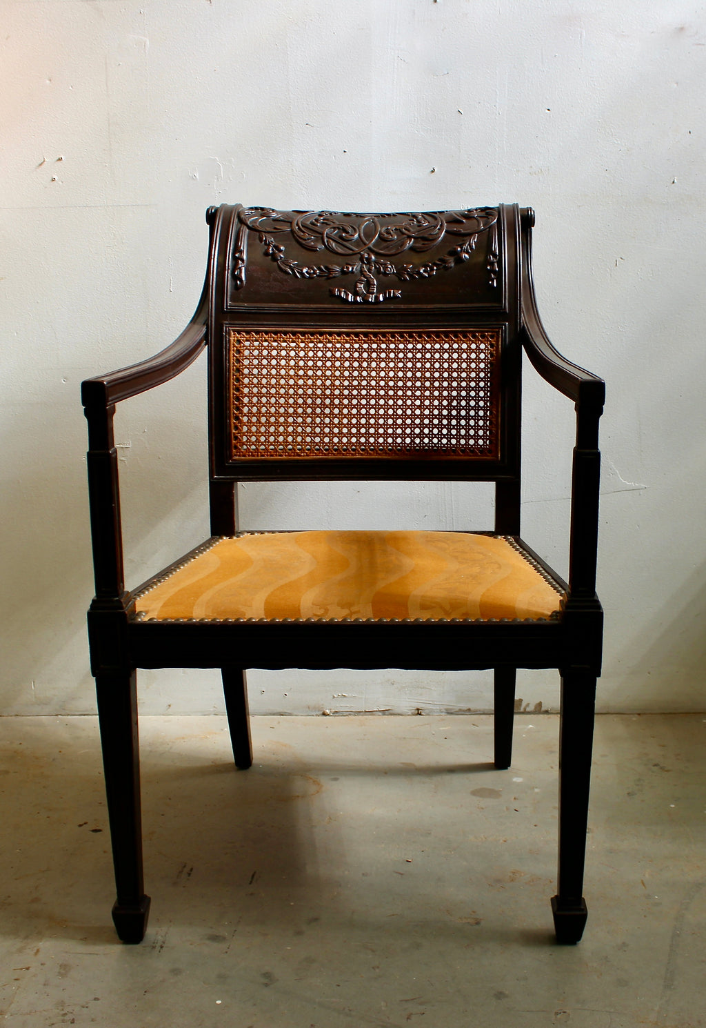 Regency Style Carved Armchair