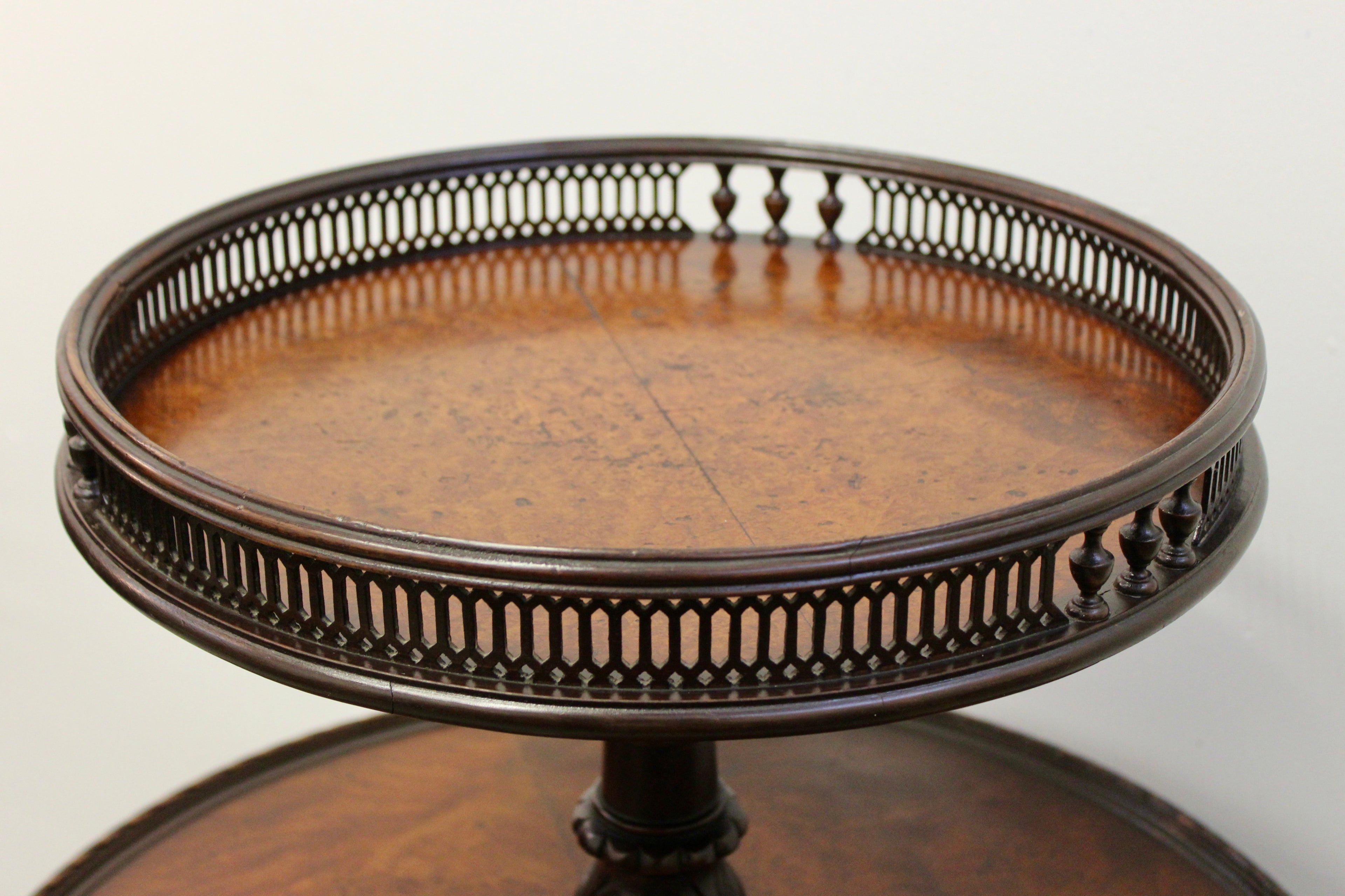 Mahogany Two-Tier Dumbwaiter by Vanleigh Furniture