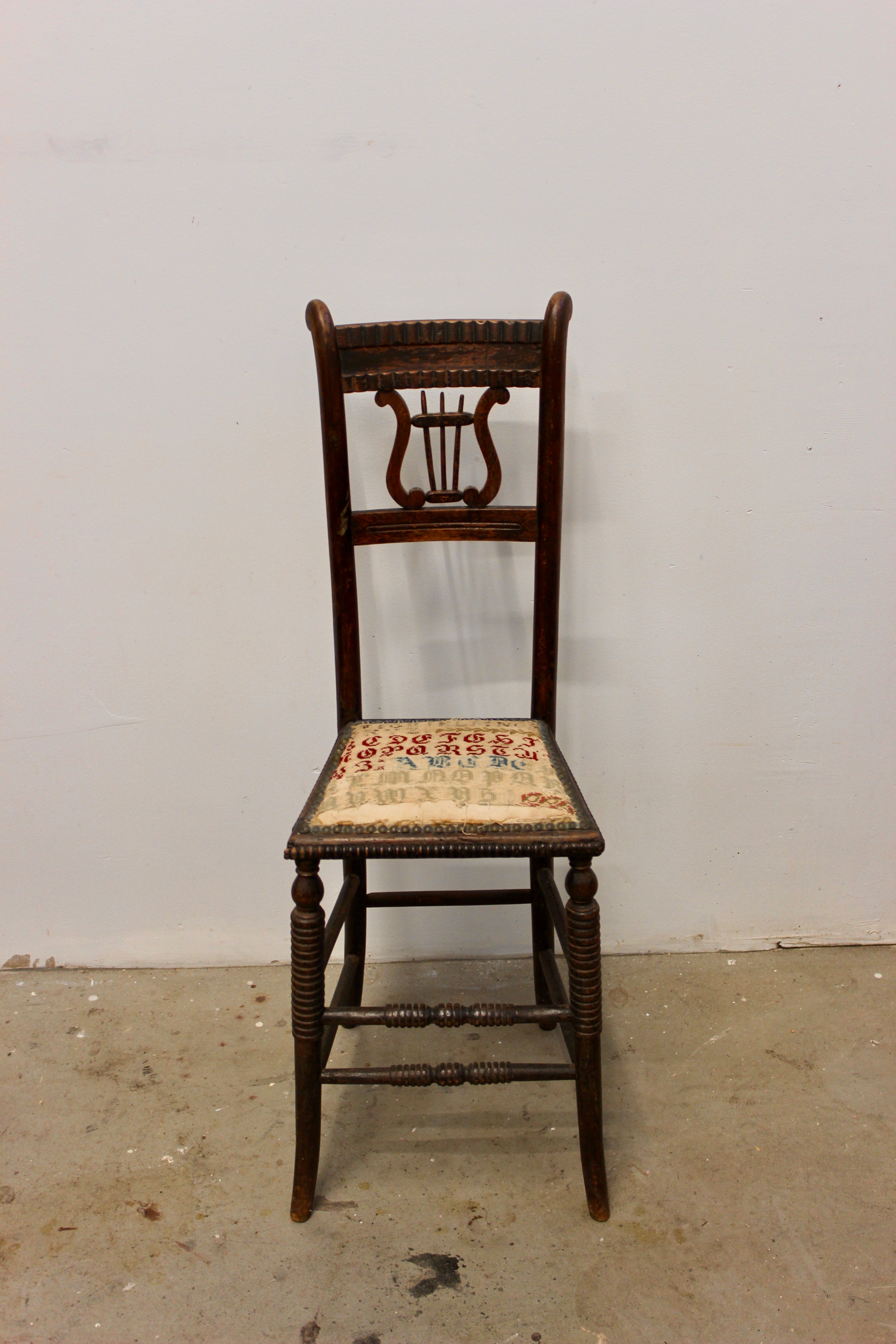 Antique Victorian Walnut Petite Music Chairs