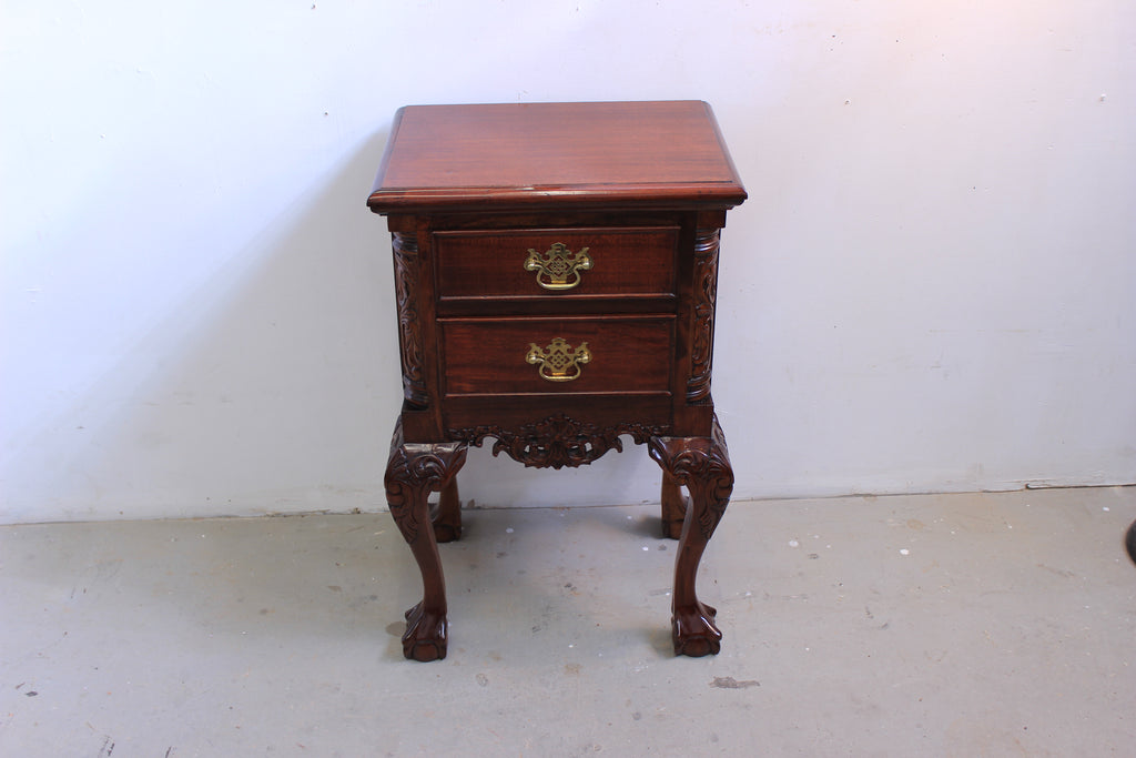 Mahogany Chippendale Style Clawfoot Side Table