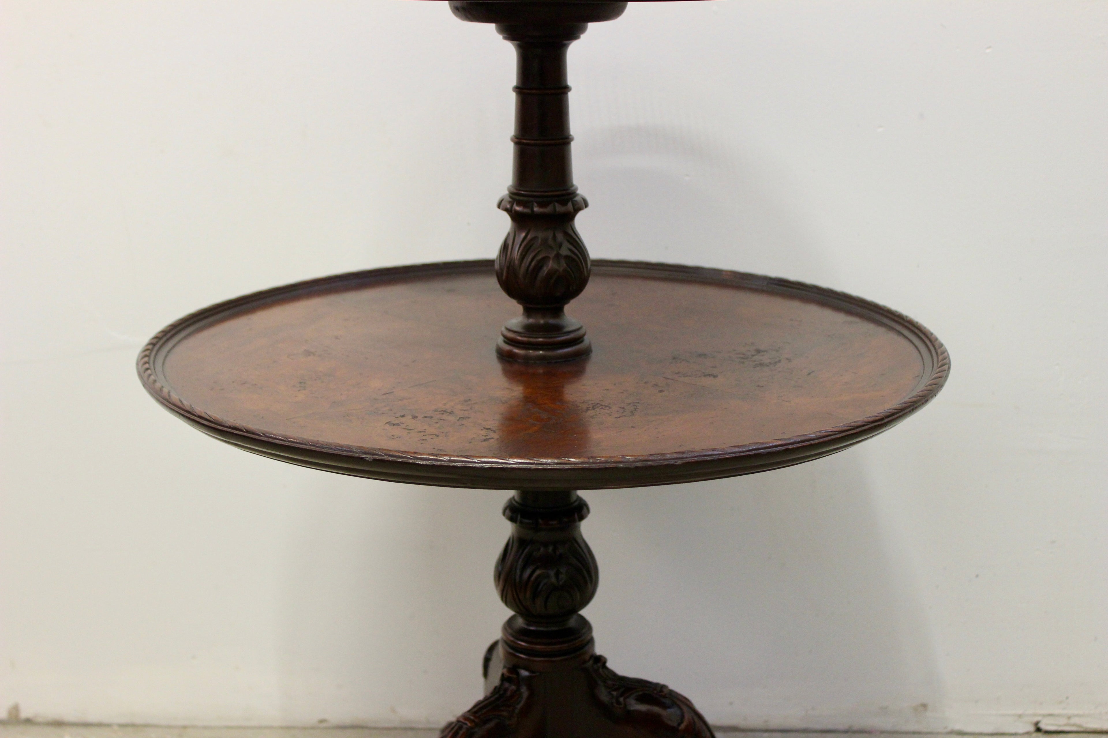 Mahogany Two-Tier Dumbwaiter by Vanleigh Furniture